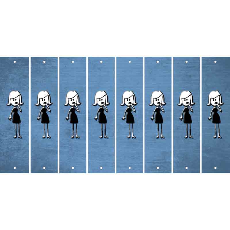 Light Blue Oil Rubbed Cut Fun Strips (Set of 8) MOM