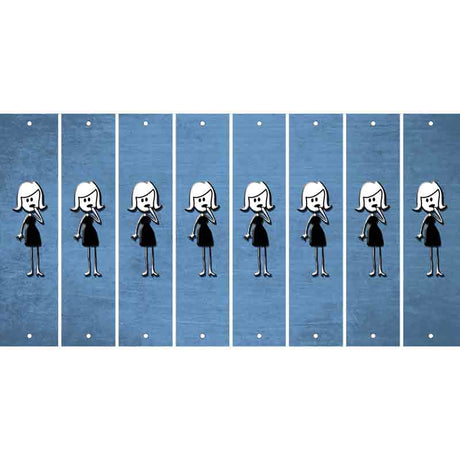 Light Blue Oil Rubbed Cut Fun Strips (Set of 8) MOM