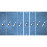 Light Blue Oil Rubbed Cut Fun Strips (Set of 8) M16 RIFLE