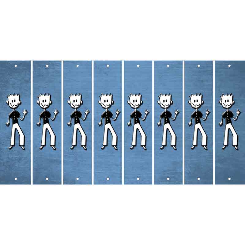 Light Blue Oil Rubbed Cut Fun Strips (Set of 8) DAD