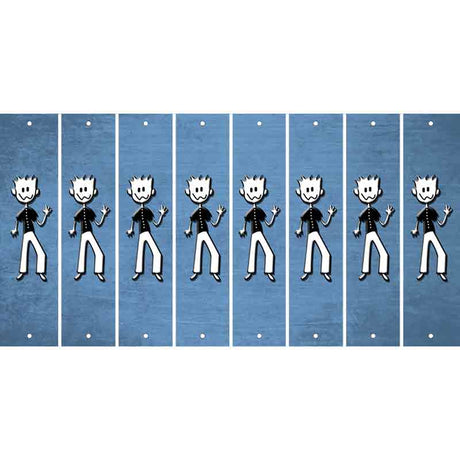 Light Blue Oil Rubbed Cut Fun Strips (Set of 8) DAD