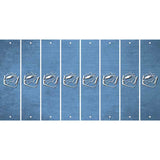 Light Blue Oil Rubbed Cut Fun Strips (Set of 8) HOCKEY PUCK