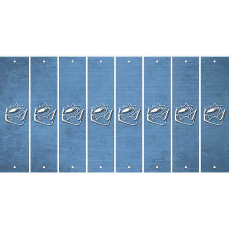 Light Blue Oil Rubbed Cut Fun Strips (Set of 8) HOCKEY PUCK