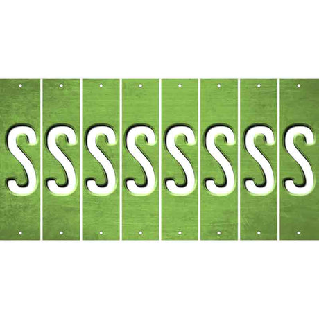 Lime Green Oil Rubbed Cut Fun Strips (Set of 8) T