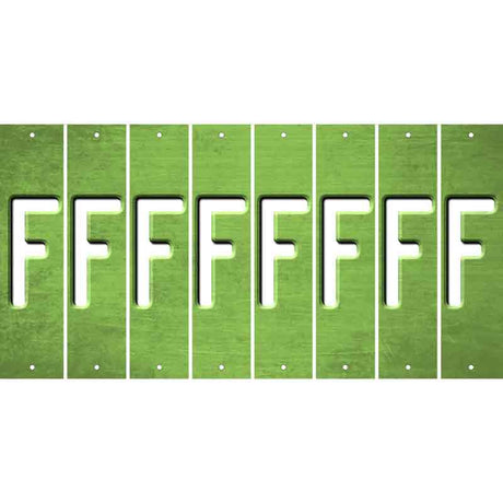 Lime Green Oil Rubbed Cut Fun Strips (Set of 8) G