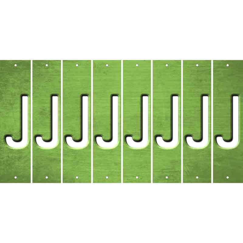 Lime Green Oil Rubbed Cut Fun Strips (Set of 8) K