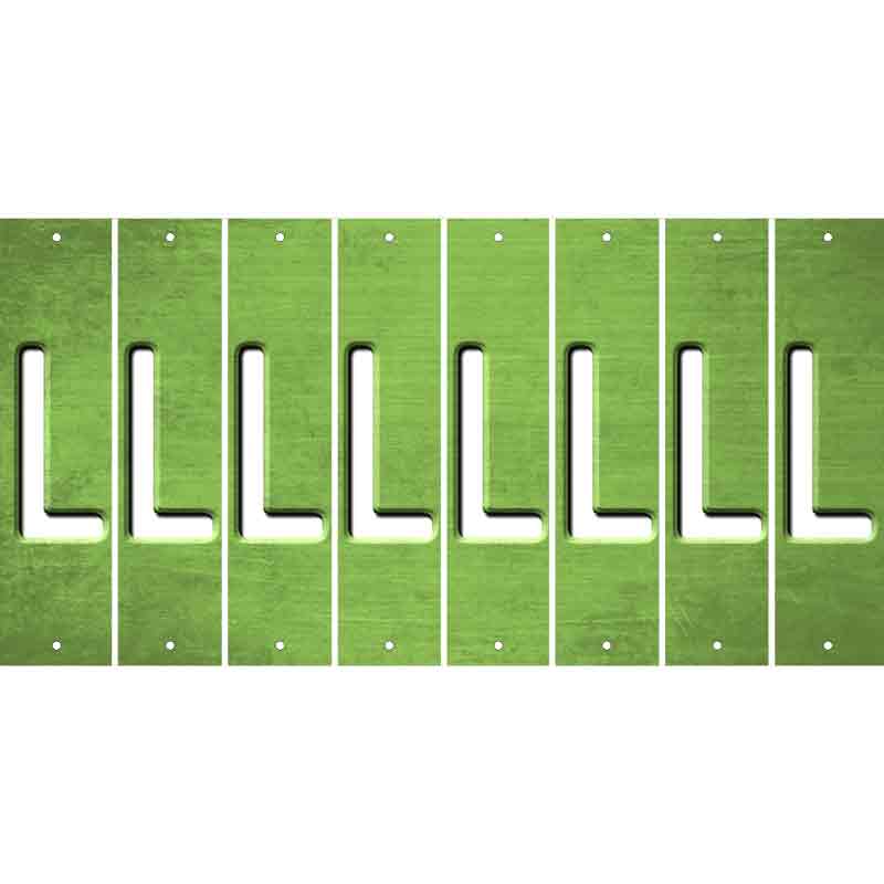 Lime Green Oil Rubbed Cut Fun Strips (Set of 8) M