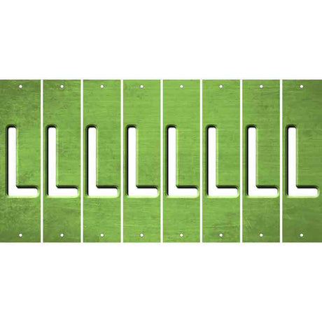 Lime Green Oil Rubbed Cut Fun Strips (Set of 8) M