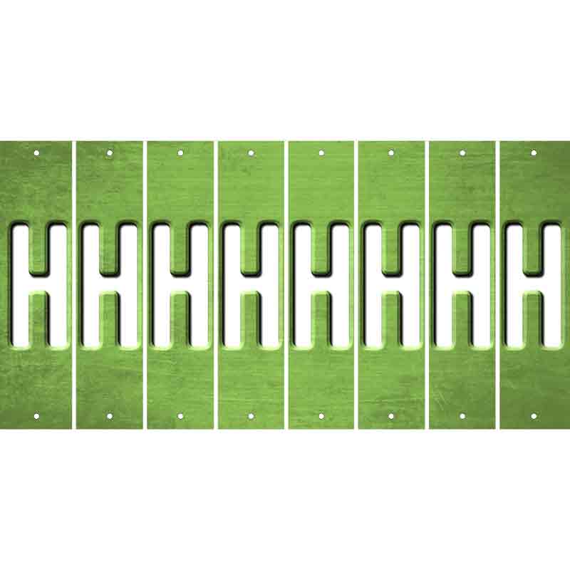 Lime Green Oil Rubbed Cut Fun Strips (Set of 8) I