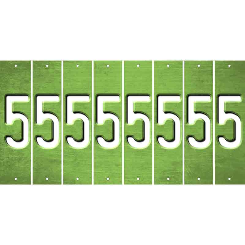 Lime Green Oil Rubbed Cut Fun Strips (Set of 8) 6