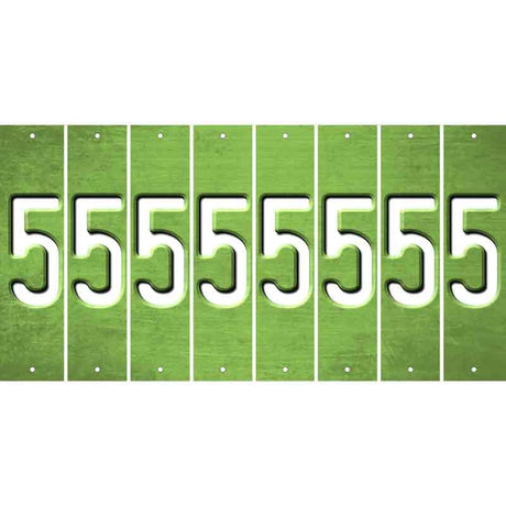 Lime Green Oil Rubbed Cut Fun Strips (Set of 8) 6