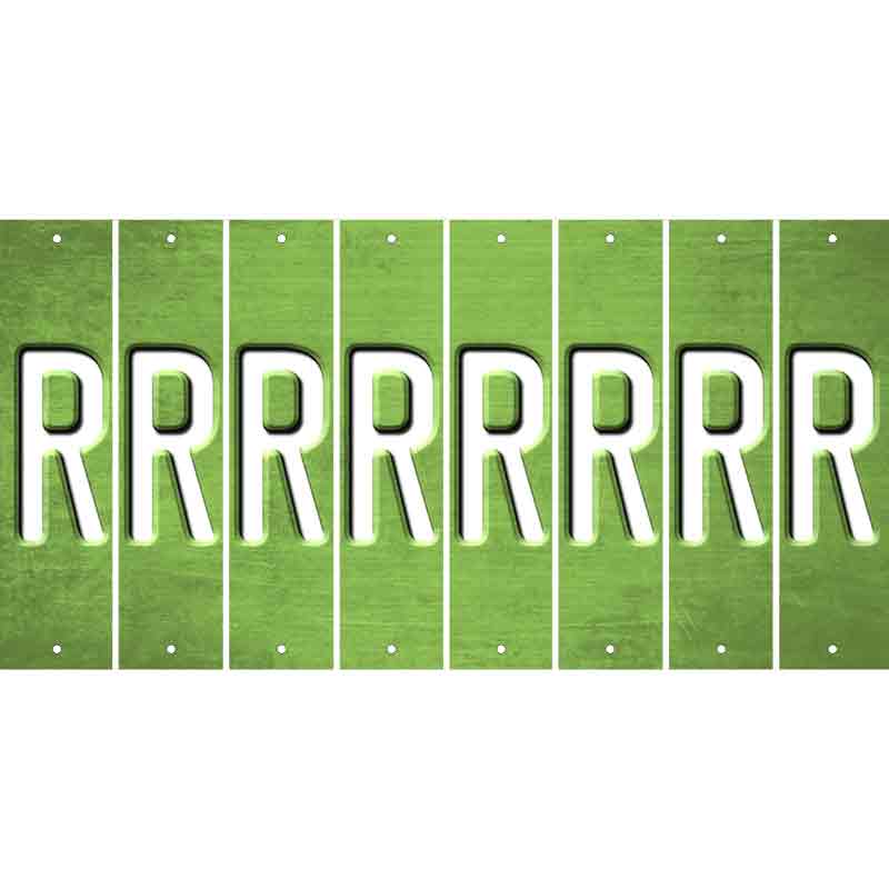 Lime Green Oil Rubbed Cut Fun Strips (Set of 8) S