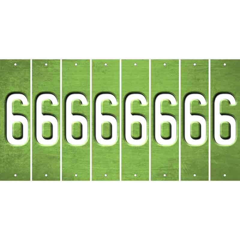 Lime Green Oil Rubbed Cut Fun Strips (Set of 8) 7