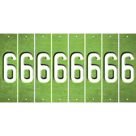 Lime Green Oil Rubbed Cut Fun Strips (Set of 8) 7