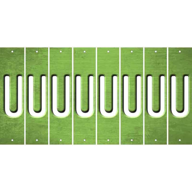 Lime Green Oil Rubbed Cut Fun Strips (Set of 8) V