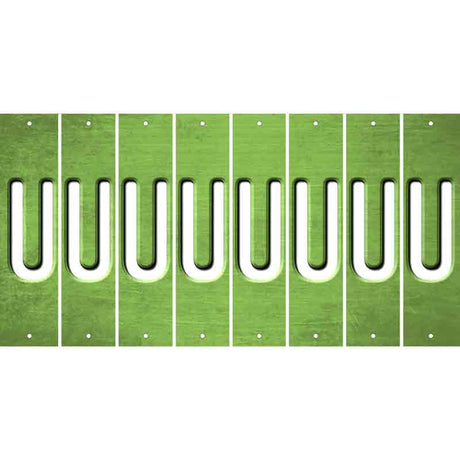 Lime Green Oil Rubbed Cut Fun Strips (Set of 8) V