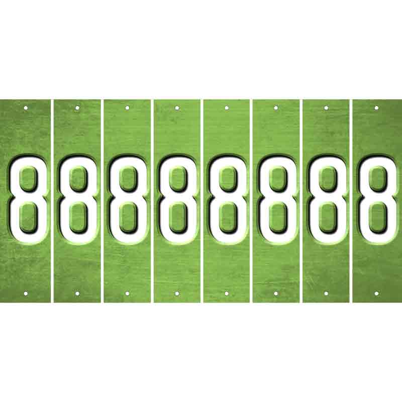 Lime Green Oil Rubbed Cut Fun Strips (Set of 8) 9