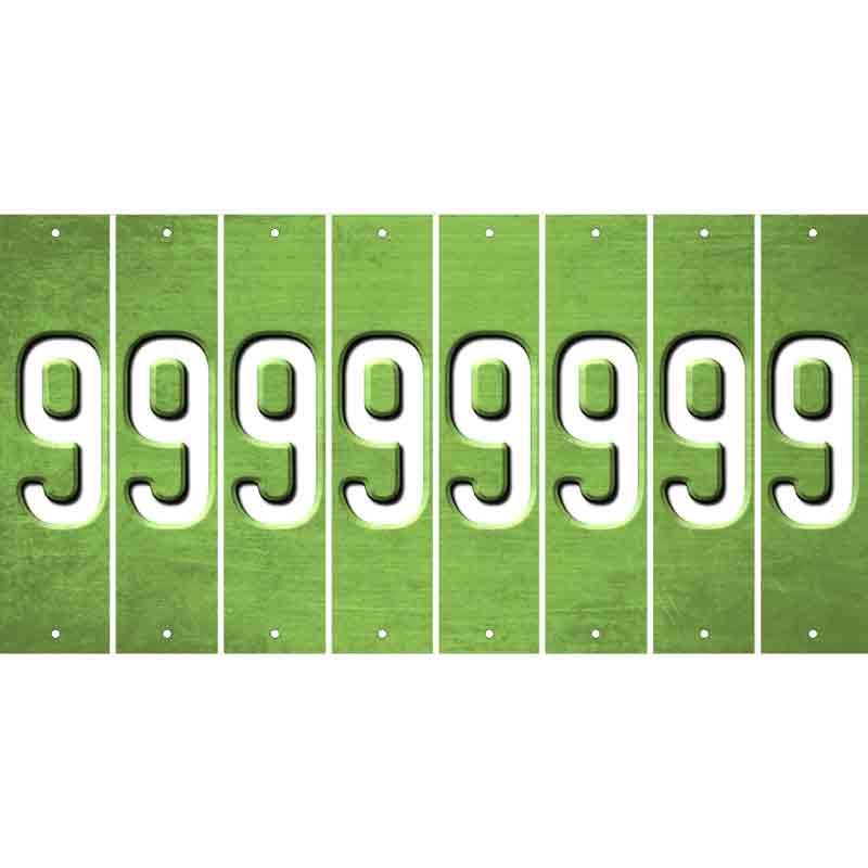 Lime Green Oil Rubbed Cut Fun Strips (Set of 8) BLANK