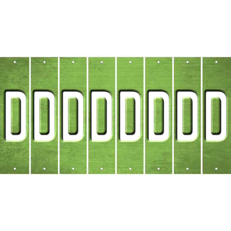 Lime Green Oil Rubbed Cut Fun Strips (Set of 8) E