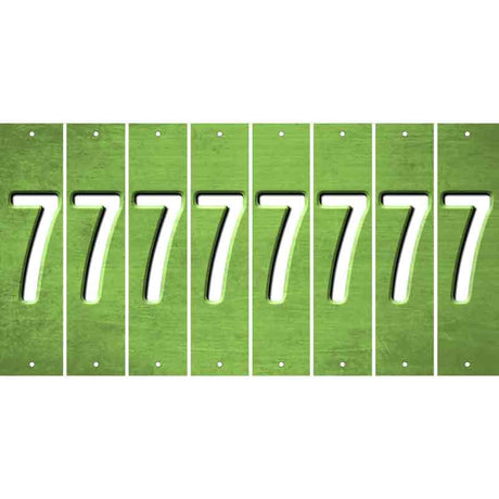 Lime Green Oil Rubbed Cut Fun Strips (Set of 8) 8