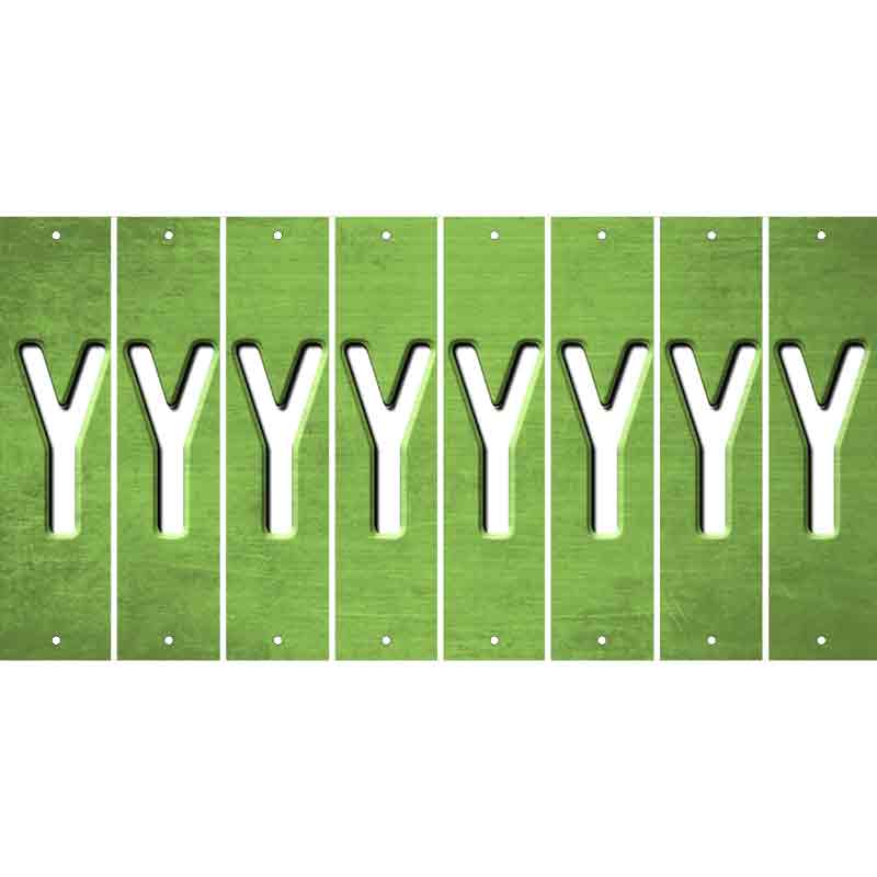 Lime Green Oil Rubbed Cut Fun Strips (Set of 8) Z