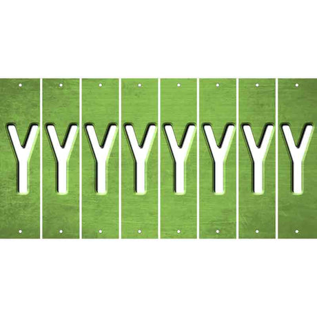 Lime Green Oil Rubbed Cut Fun Strips (Set of 8) Z