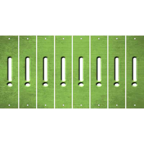 Lime Green Oil Rubbed Cut Fun Strips (Set of 8) &