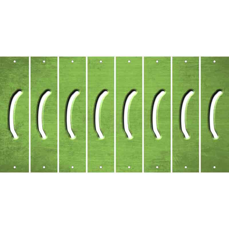 Lime Green Oil Rubbed Cut Fun Strips (Set of 8) )