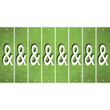 Lime Green Oil Rubbed Cut Fun Strips (Set of 8) HEART