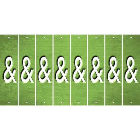 Lime Green Oil Rubbed Cut Fun Strips (Set of 8) HEART