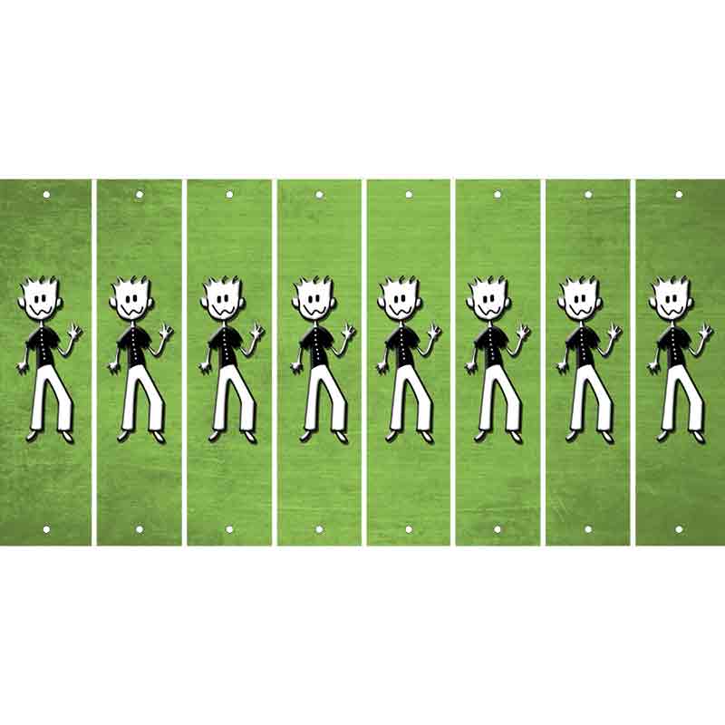 Lime Green Oil Rubbed Cut Fun Strips (Set of 8) DAD