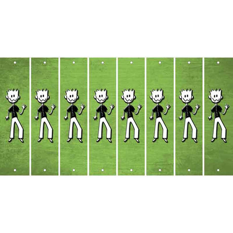 Lime Green Oil Rubbed Cut Fun Strips (Set of 8) DAD