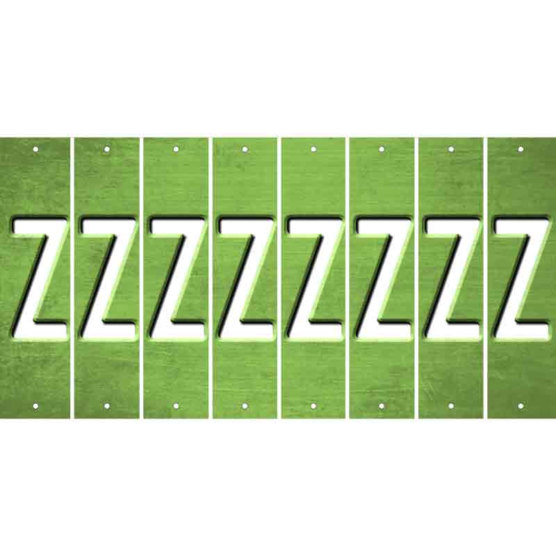 Lime Green Oil Rubbed Cut Fun Strips (Set of 8) 0