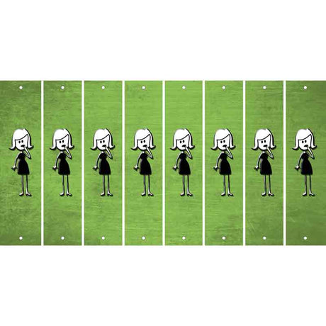 Lime Green Oil Rubbed Cut Fun Strips (Set of 8) MOM