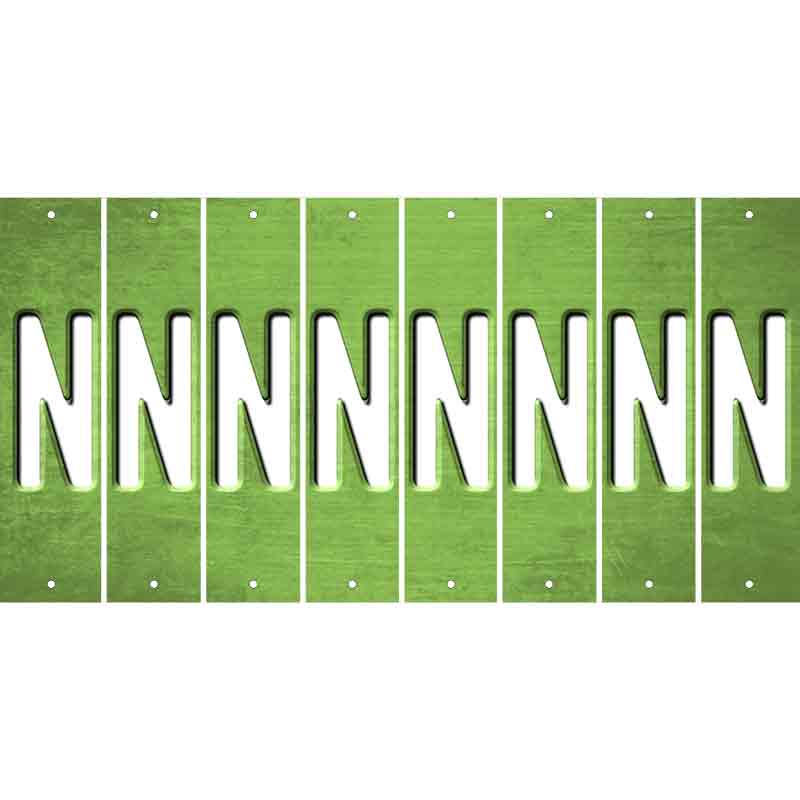 Lime Green Oil Rubbed Cut Fun Strips (Set of 8) O