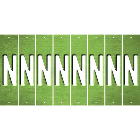 Lime Green Oil Rubbed Cut Fun Strips (Set of 8) O