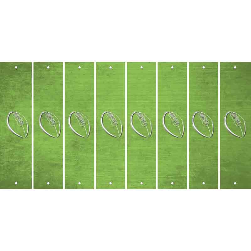 Lime Green Oil Rubbed Cut Fun Strips (Set of 8) FOOTBALL