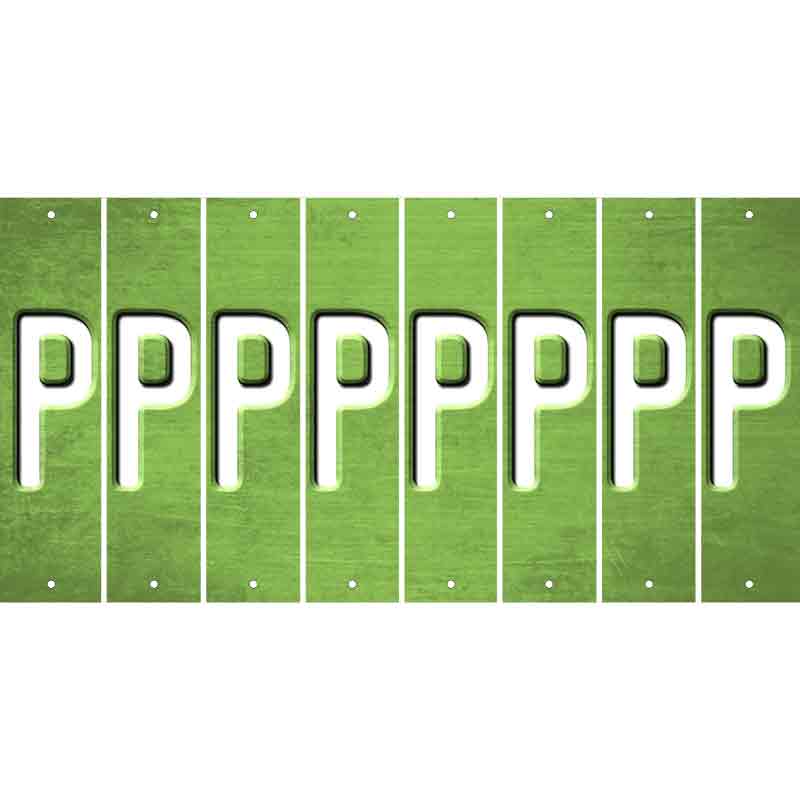 Lime Green Oil Rubbed Cut Fun Strips (Set of 8) Q