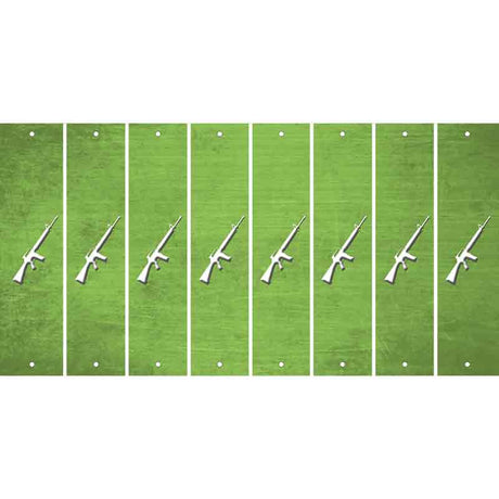 Lime Green Oil Rubbed Cut Fun Strips (Set of 8) M16 RIFLE