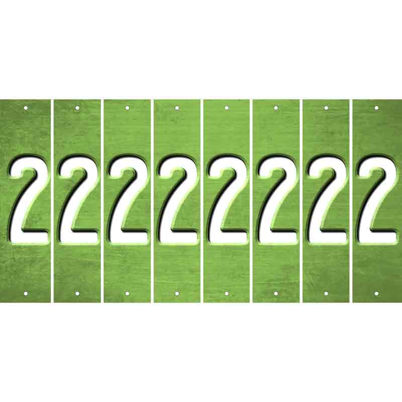 Lime Green Oil Rubbed Cut Fun Strips (Set of 8) 3