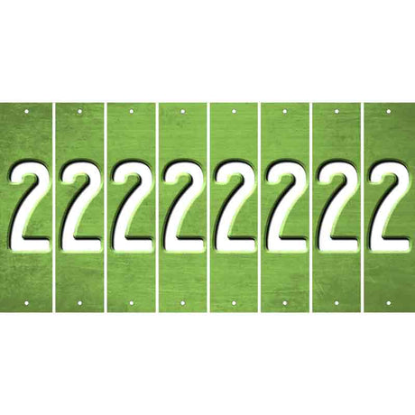 Lime Green Oil Rubbed Cut Fun Strips (Set of 8) 3