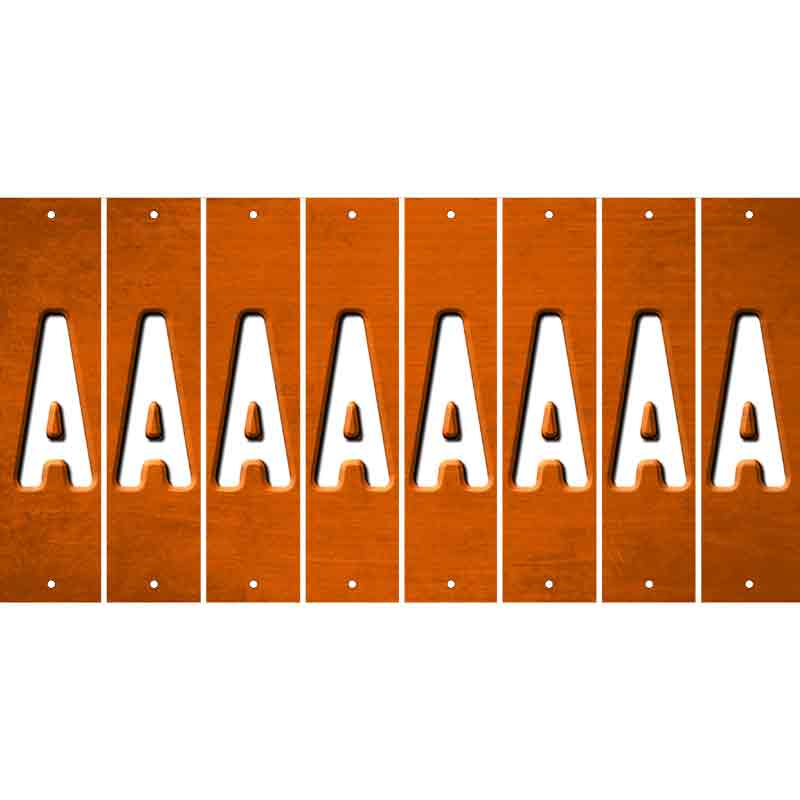 Orange Oil Rubbed Cut Fun Strips (Set of 8) B