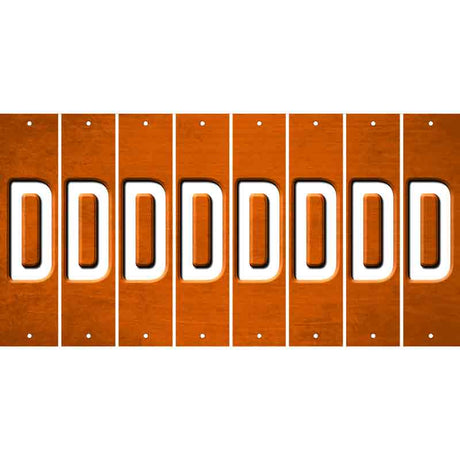 Orange Oil Rubbed Cut Fun Strips (Set of 8) E