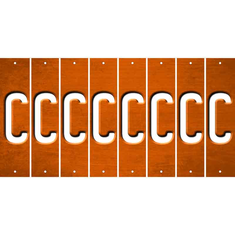 Orange Oil Rubbed Cut Fun Strips (Set of 8) D