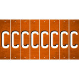 Orange Oil Rubbed Cut Fun Strips (Set of 8) D