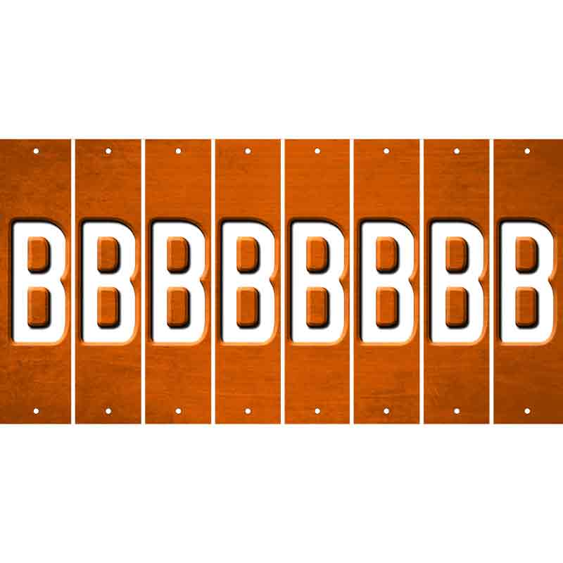 Orange Oil Rubbed Cut Fun Strips (Set of 8) C