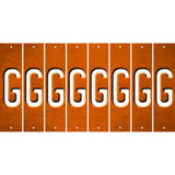 Orange Oil Rubbed Cut Fun Strips (Set of 8) H