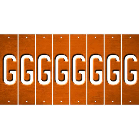 Orange Oil Rubbed Cut Fun Strips (Set of 8) H