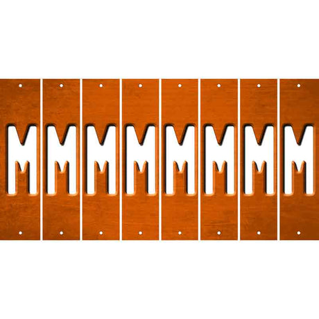 Orange Oil Rubbed Cut Fun Strips (Set of 8) N