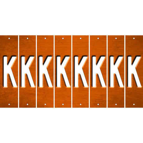 Orange Oil Rubbed Cut Fun Strips (Set of 8) L